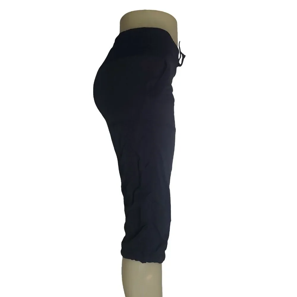 Lululemon Pants Womens 4 Capri Drawstring Stretch Ruched Athletic Active Yoga